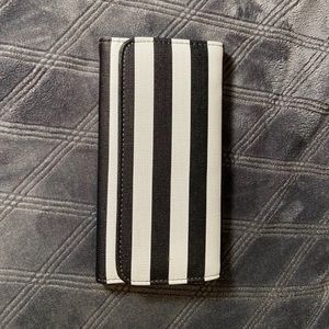 Black and White Striped Wallet